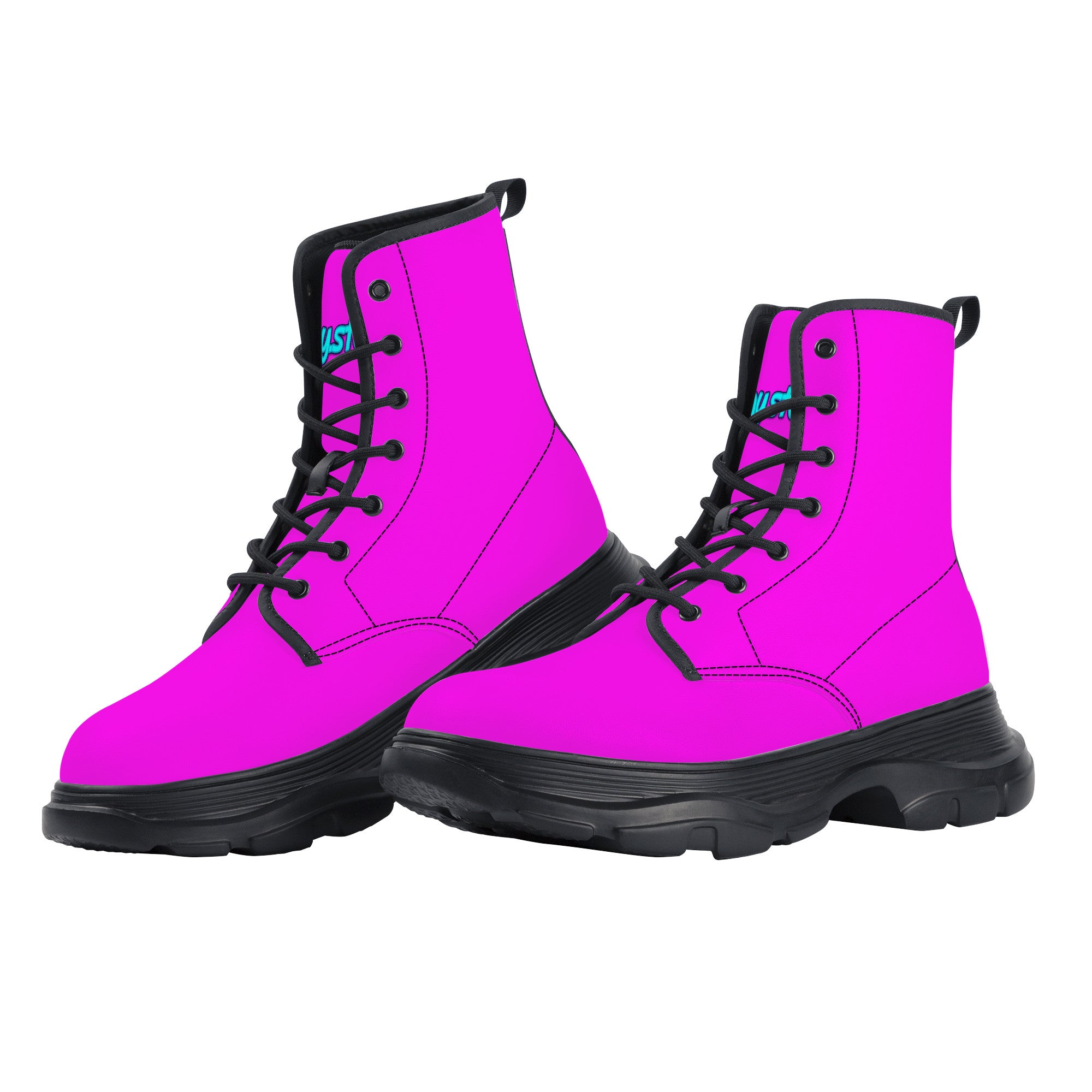 N2PINK  NEON PINK Chunky Boots