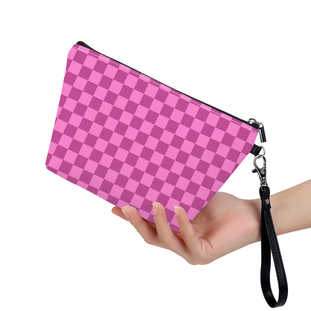 PINK CHECK Sling Cosmetic Bag