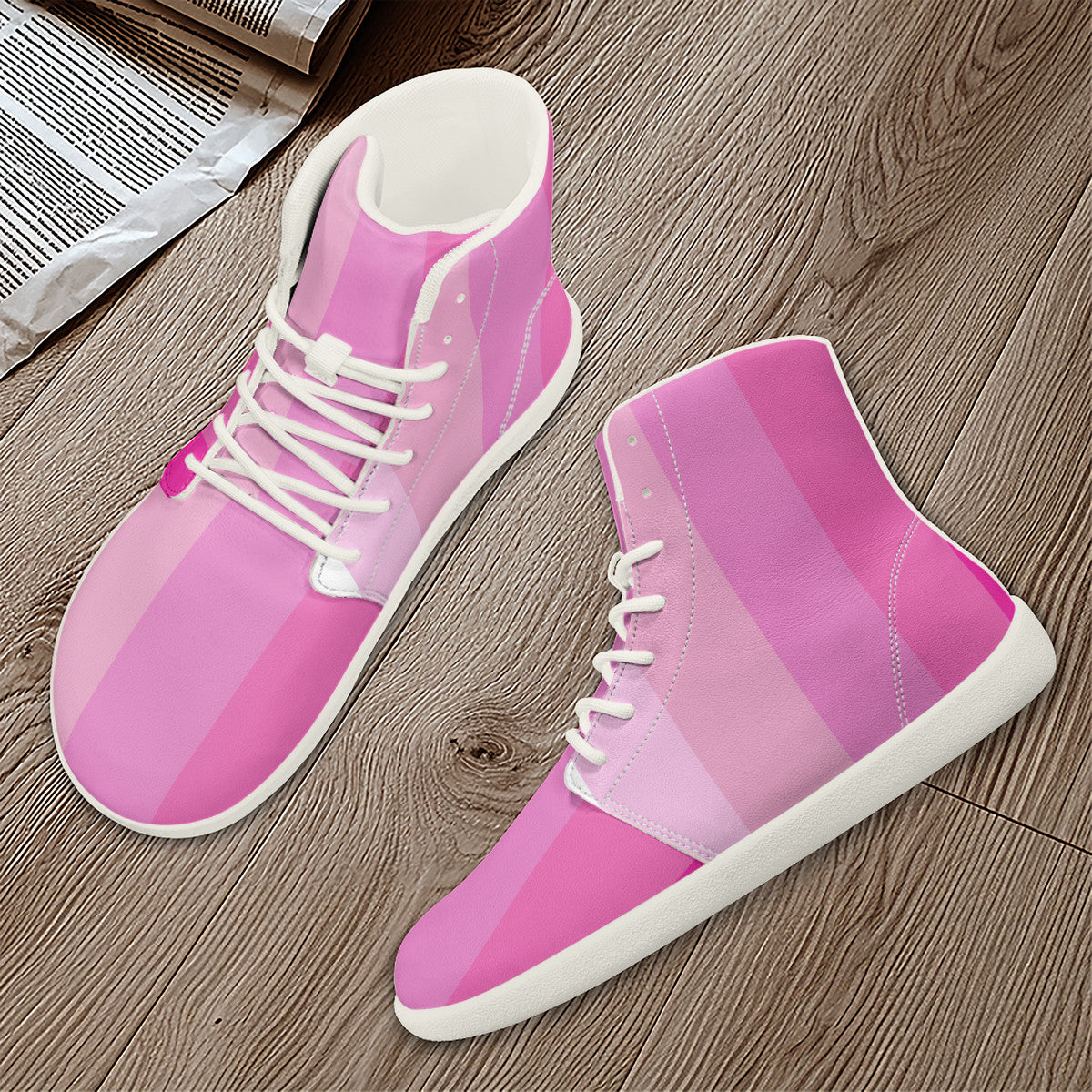 N2pink shades Unisex Barefoot High-Top Sneakers