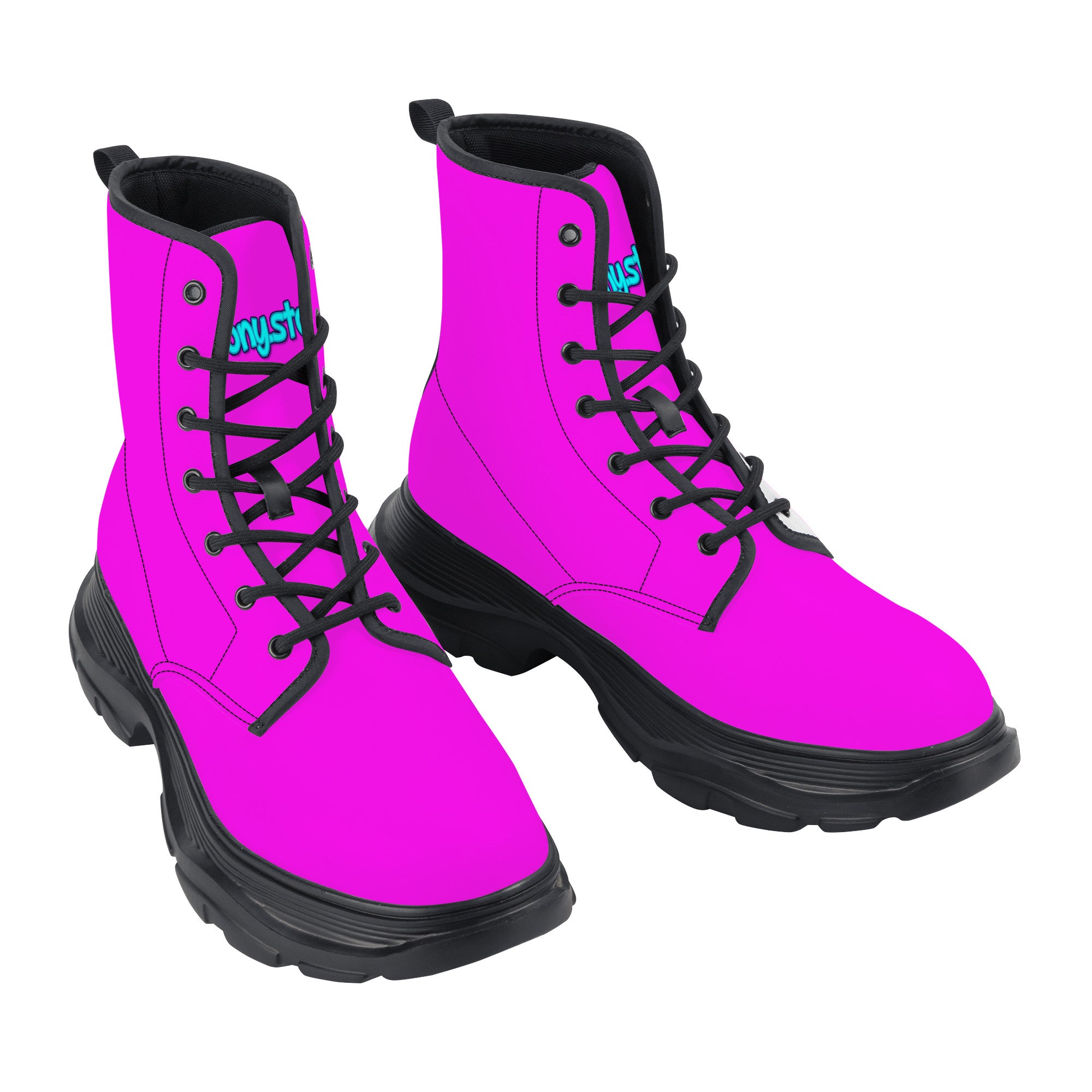 N2PINK  NEON PINK Chunky Boots