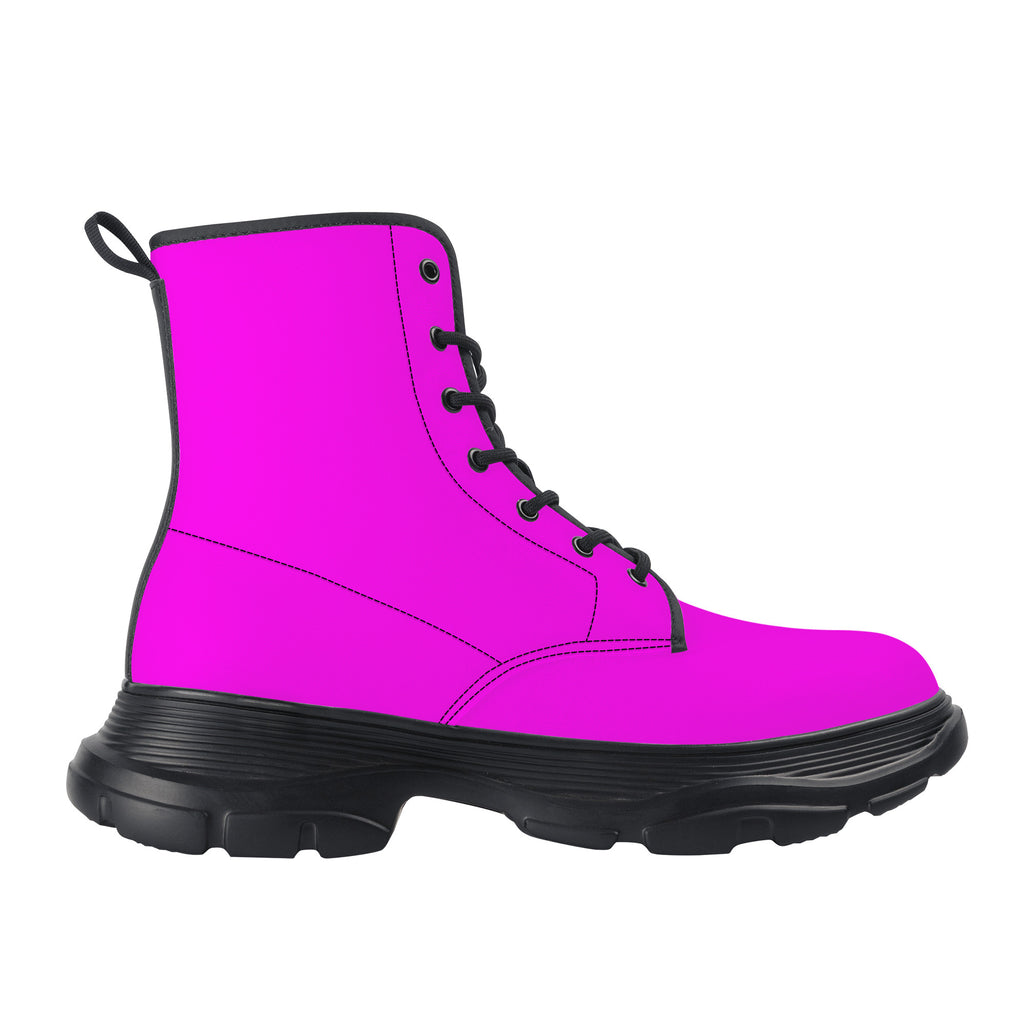 N2PINK  NEON PINK Chunky Boots