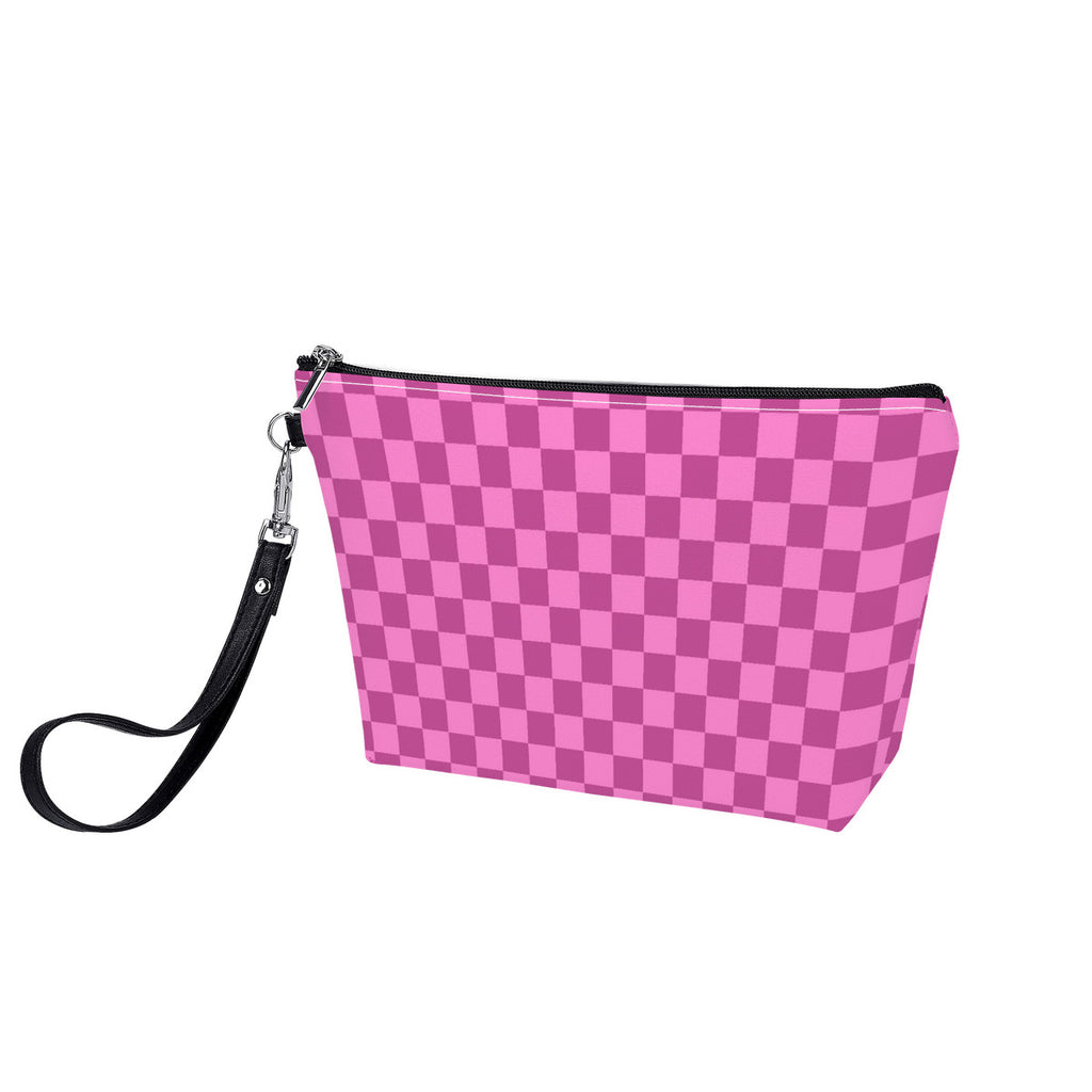 PINK CHECK Sling Cosmetic Bag