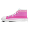N2pink  SHADES OF PINK High-Top Canvas Shoes With Customized Tongue - White
