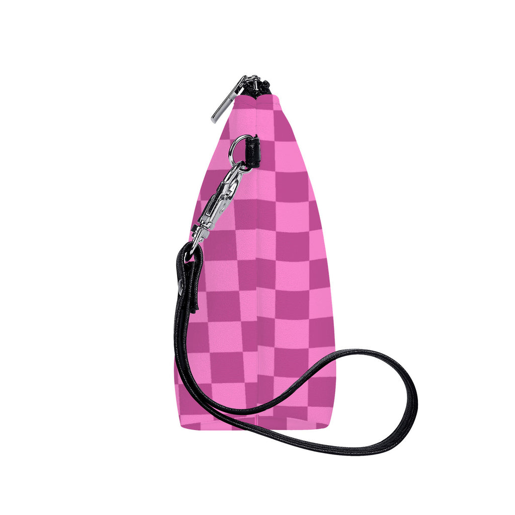 PINK CHECK Sling Cosmetic Bag