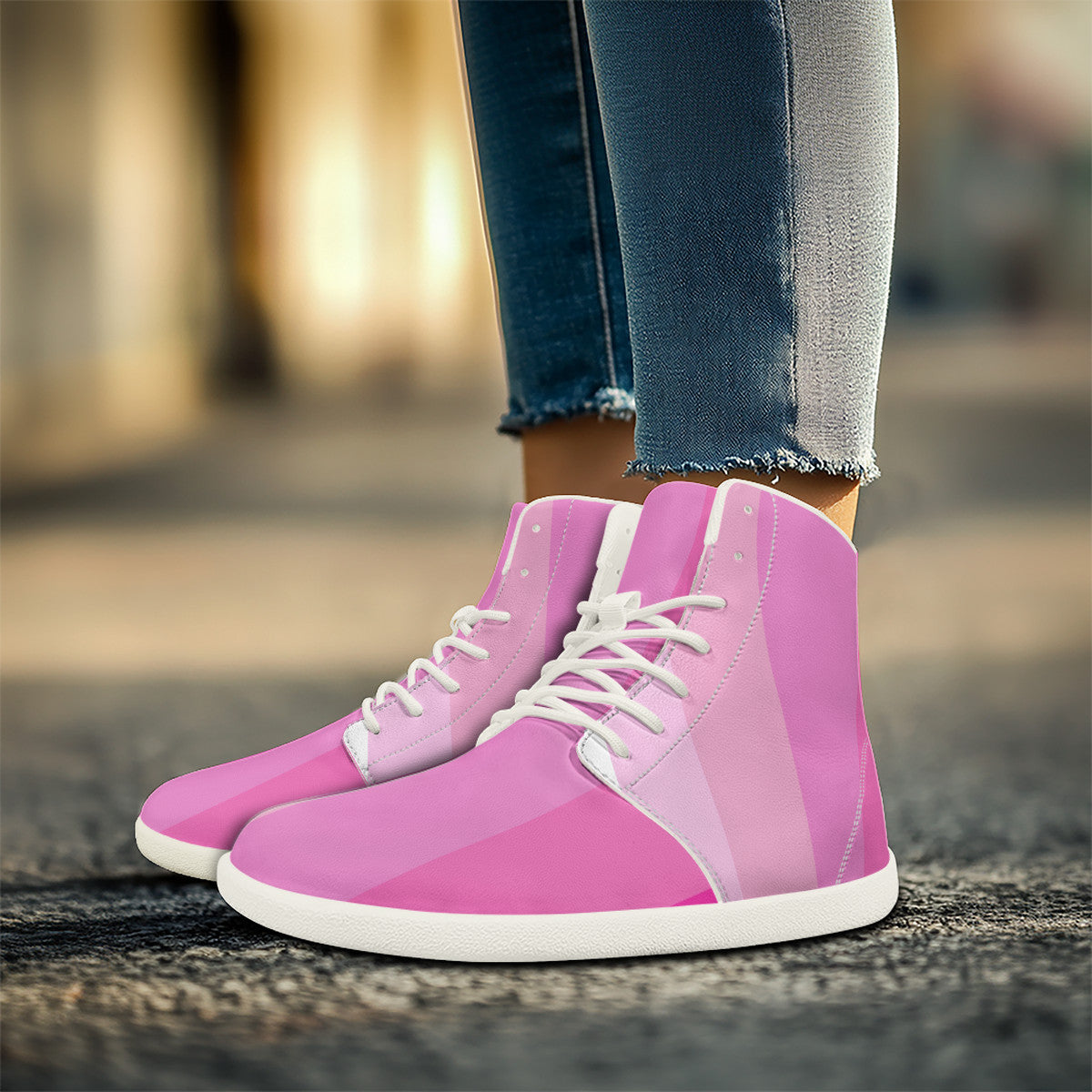 N2pink shades Unisex Barefoot High-Top Sneakers